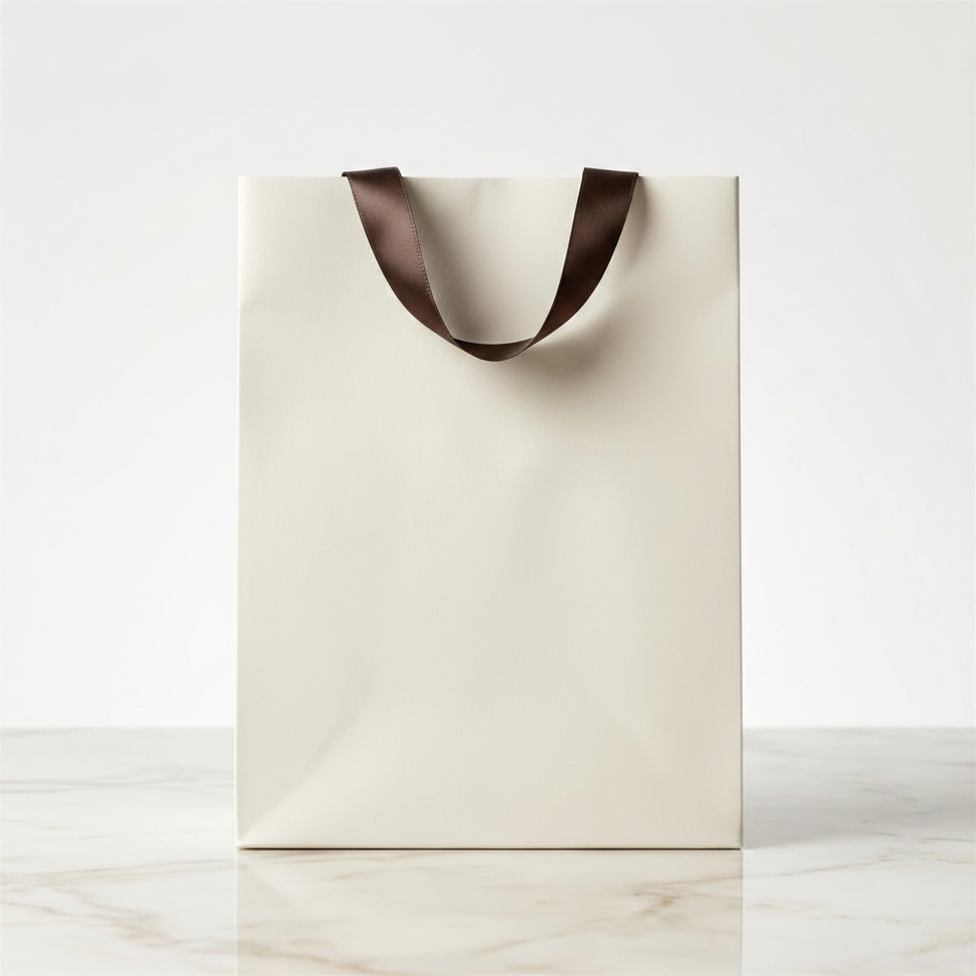 Premium paper bag High-Quality Kraft Paper Bags With Strong Handles, Ideal For Retail And Boutiques.